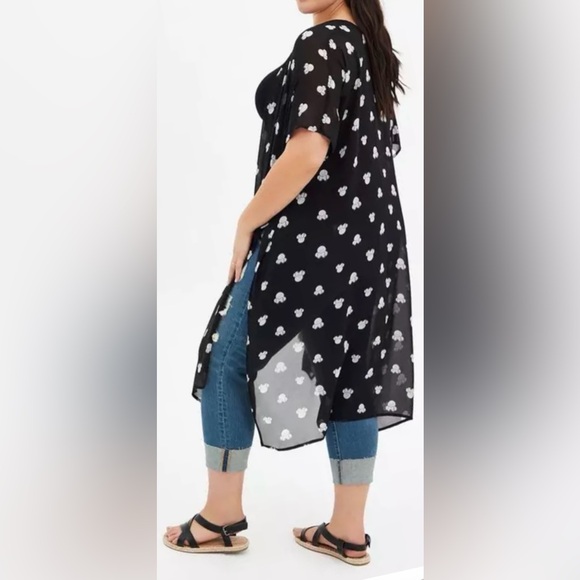 Torrid Disney Minnie Mouse Black Duster Kimono Size 5/6 - Picture 6 of 10